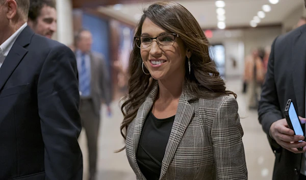 Rep. Lauren Boebert arrives at the Capitol, Washington, US, November 14 2022. (AP)