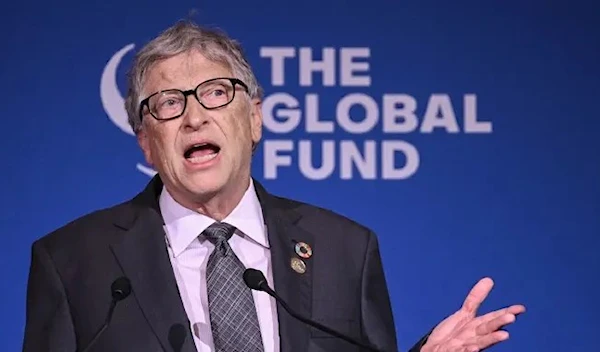 Microsoft founder Bill Gates speaks during the Global Fund Seventh Replenishment Conference in New York on September 21, 2022. (AFP)