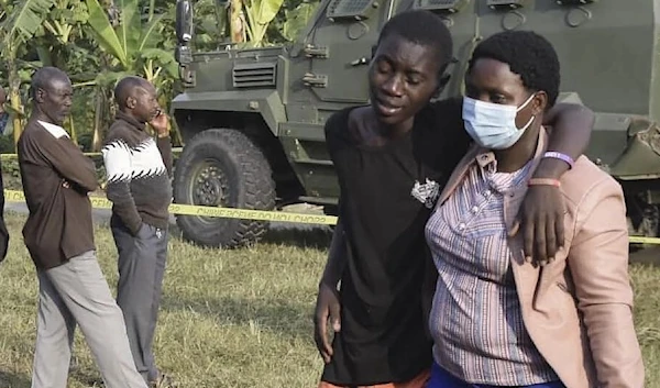 Distraught families gathered at a mortuary in Western Uganda waiting for news about their loved ones. (AFP)