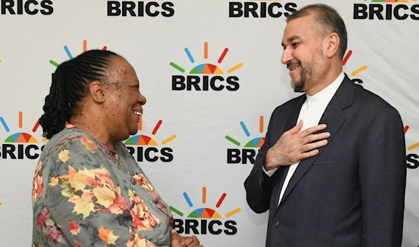 Iran Foreign Minister Hossein Amir-Abdollahian held a bilateral meeting with International Relations and Cooperation Minister, Dr. Naledi Pandor on the sidelines of the #BRICS Meeting of Ministers. (BRICS)