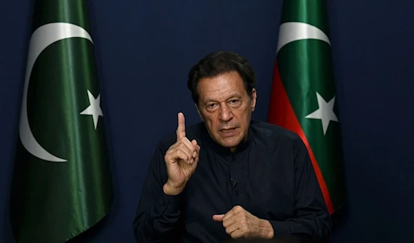 Former Pakistan's Prime Minister Imran Khan during an interview at his residence in Lahore on May 18, 2023 (AFP)