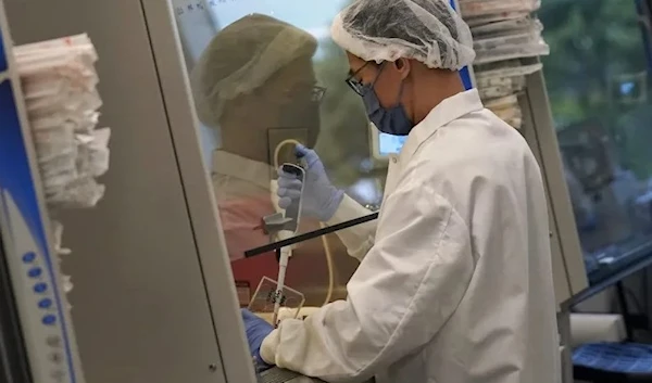 A scientist works in a cellular agriculture lab at Eat Just in Alameda, Calif., Wednesday, June 14, 2023. (AP)