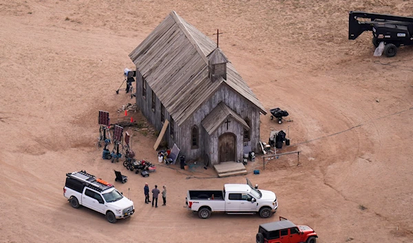 This aerial photo shows the Bonanza Creek Ranch in Santa Fe, N.M., on Oct. 23, 2021. (AP)