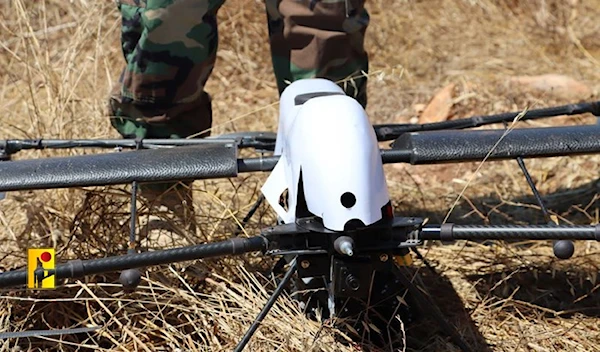 Israeli drone downed by Lebanese Resistance, June 26, 2023. (Social media)