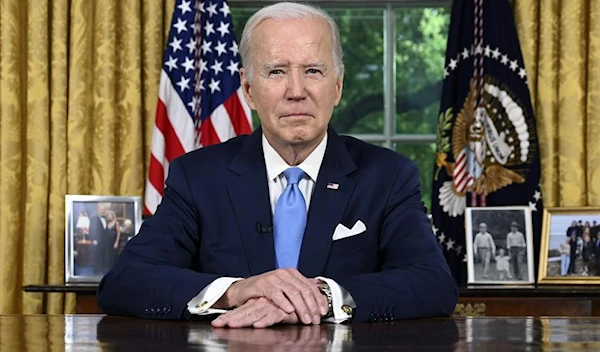 President Joe Biden pauses before addresses the nation on the budget deal that lifts the federal debt limit and averts a U.S. government default, from the Oval Office of the White House in Washington, Friday, June 2, 2023. (AP)