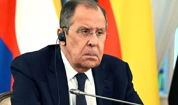 Russian Foreign Minister Sergei Lavrov attends a meeting with delegation of African leaders to discuss their proposal for peace talks between Russia and Ukraine, in Russia June 17, 2023. (RIA Novosti)