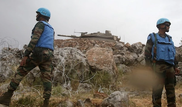 UNIFIL forces are on standby on the Lebanese side of the border, June 9, 2023 (AFP).