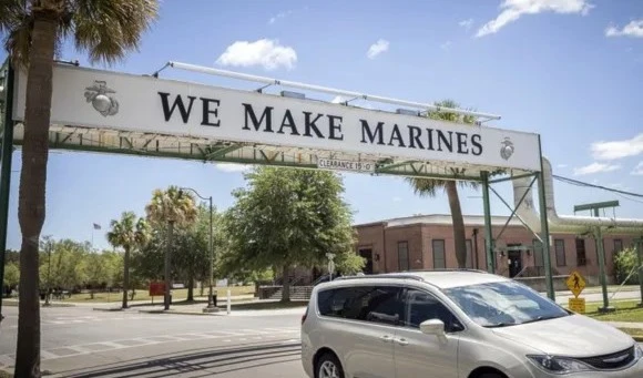 Marine recruiting depot in San Diego, US (AP)