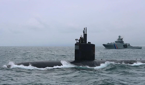 USS San Juan off the coast of Iceland on April 26, year unknown. (US Embassy Reykjavik)