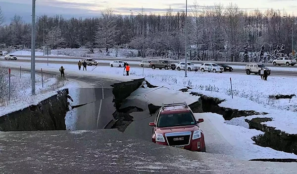 A 7.0 earthquake near Anchorage triggered a tsunami warning and caused damaged in Alaska in 2018. (AP)