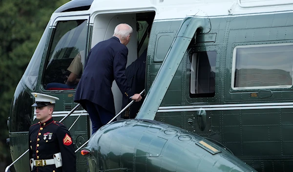 President Joe Biden boards Marine One at Fort Lesley J. McNair in Washington, Friday, June 30, 2023.  (AP)