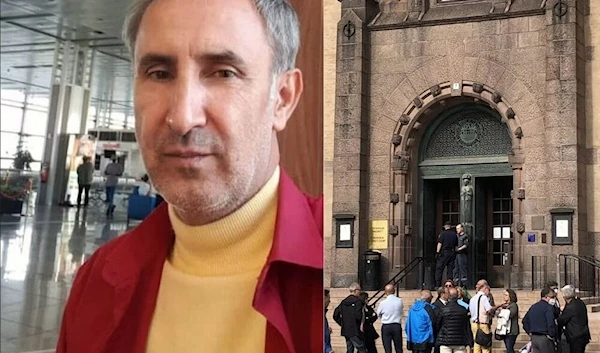 Hamid Nouri pictured (pictured Right) and the Swedish court (pictured Left). (IRNA)