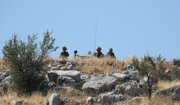 Israeli occupation soldiers on high alert in light of the bulldozing operations in Kfar Chouba, Lebanon, July 20, 2023