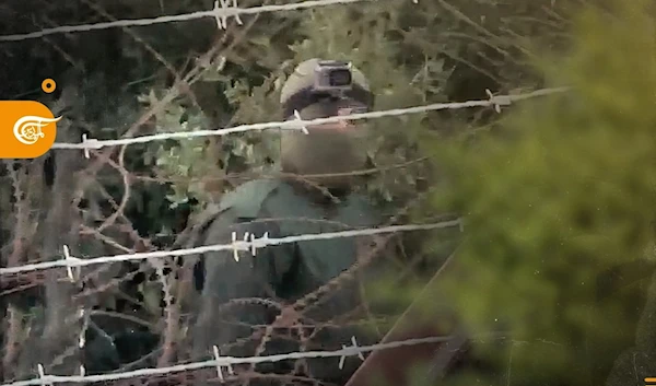 A masked element from the video released by the Israeli media