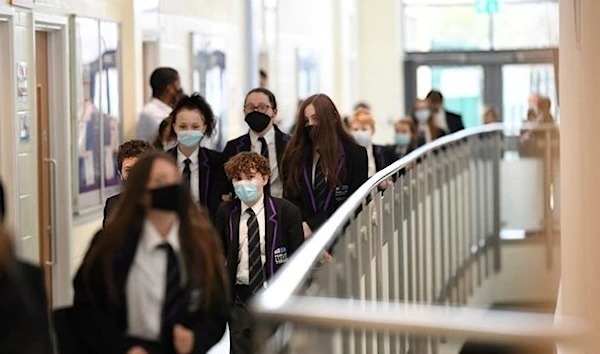 Students at a high school in the UK (AFP)