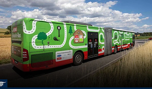 'Rewe' supermarket bus tours German villages