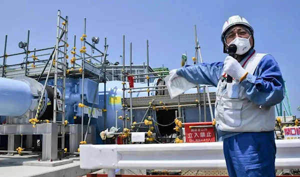 A Tepco employee at Fukushima Daiichi nuclear power plant. (AP)