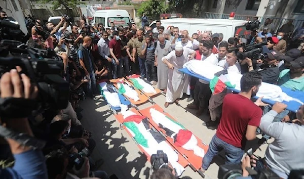 Palestinians participated in a mass funeral on July 5,2023. (File Photo)