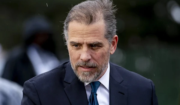 Hunter Biden speaking to guests during the White House Easter Egg Roll on the South Lawn of the White House, on April 18, 2022. (AP)