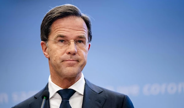 Dutch Prime Minister Mark Rutte gives a press conference on the COVID-19 situation in The Hague, Netherlands, November 3, 2020. (AFP)