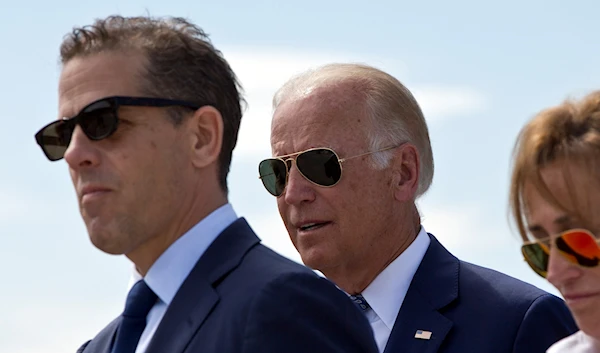 Hunter Biden, then-Vice President Joe Biden and his sister Valerie Biden Owens attend a ceremony to name a national road after Joe Biden’s late son, Joseph R. “Beau” Biden III, in Kosovo on Aug. 17, 2016. (AP)