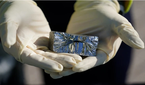 Refined tellurium is shown at the Rio Tinto Kennecott refinery Wednesday, May 11, 2022, in Magna, Utah (AP)