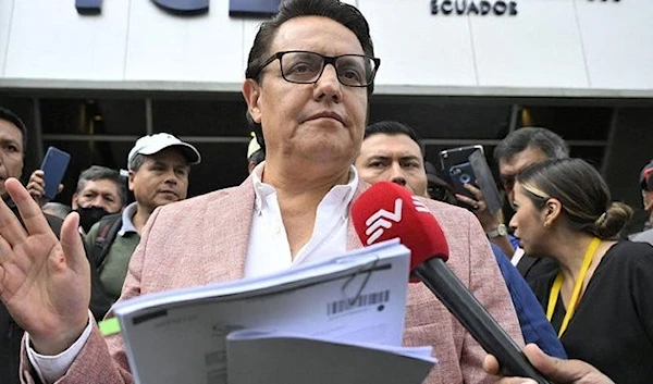 Candidate in Ecuador’s upcoming presidential election, Fernando Villavicencio, was assassinated at a campaign event Wednesday. (AFP)