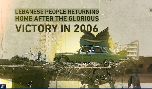 Lebanese people returning home after the glorious victory in 2006