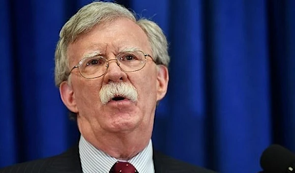 US National Security Adviser John Bolton (L) gives a press briefing in New York on September 24, 2018, on the sidelines of the annual United Nations General Assembly. (AFP)