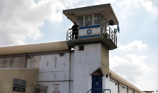 A prison guard stands at the Gilboa prison in northern Israel, Monday, Sept. 6, 2021. (AP)