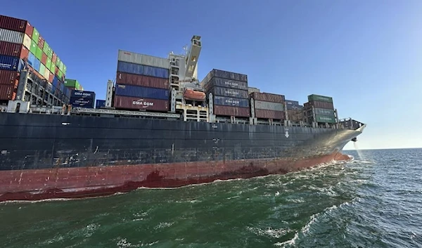 The Joseph Schulte container ship left the port of Odesa on August 16, 2023 (AP)