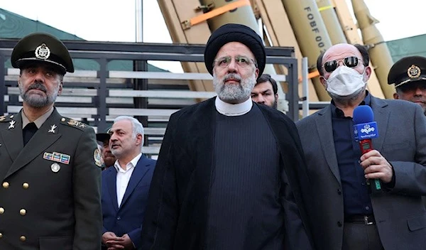 In this photo released by the Iranian Presidency Office, President Ebrahim Raisi, attends a ceremony to deliver the domestically built missiles to the armed forces Iran, Tuesday, Aug. 22, 2023. (AP)