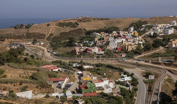 A view of the border fence that separates the Spanish enclave of Ceuta and Morocco (AP)