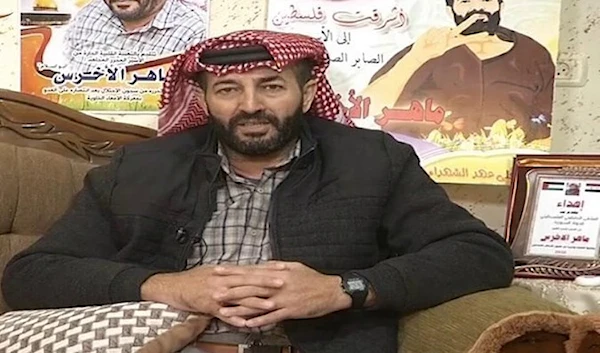 Maher Al Akhras during an interview with Al Mayadeen after he was freed from occupation prisons, January 2020 (Screen grab)