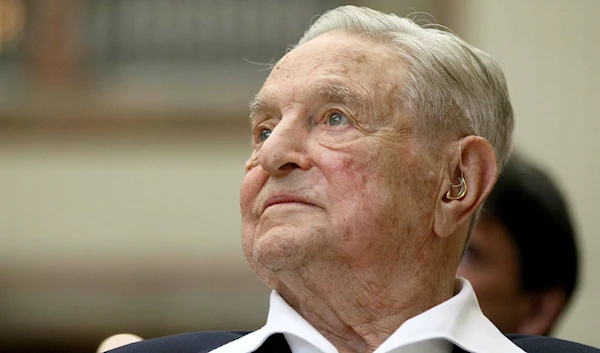 George Soros attends the Joseph A. Schumpeter Award ceremony in Vienna, Austria, June 21, 2019 (AP)