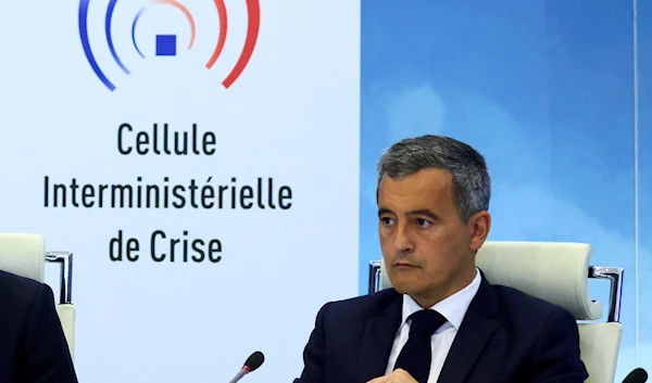 Interior Minister Gerald Darmanin attend a government emergency meeting  Paris, Friday, June 30, 2023 (AP)