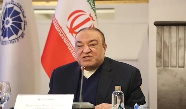 Iran's Deputy Foreign Minister for Economic Affairs, Mehdi Safari speaking at a news conference on November 15, 2022. (Iran Chamber of Commerce, Industries, Mines and Agriculture.)