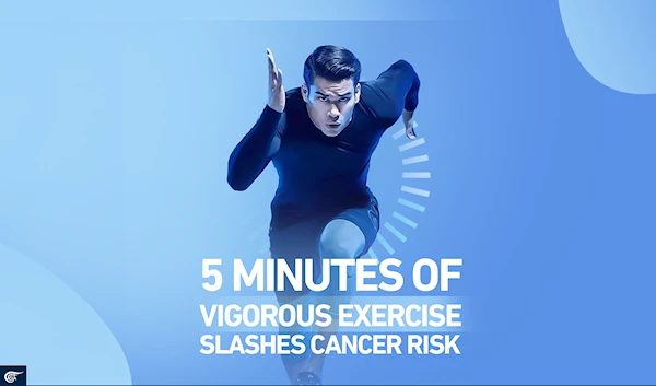 5 minutes of vigorous exercise slash cancer risk