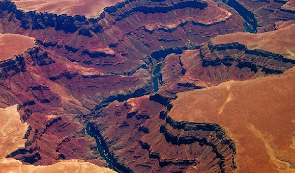 An aerial picture of the Grand Canyon in Arizona from around 30,000 feet (10,000m) (AFP via Getty Images)