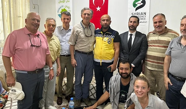 US Congress delegation during their visit to northwestern Syria, on August 27, 2023 (Social Media)