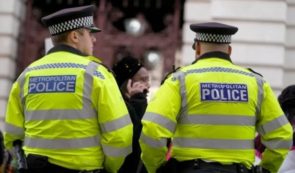 Police officers on patrol, in Westminster, London, Friday, Oct. 1, 2021 ( AP)