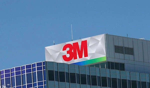 In this Aug. 29, 2019 photo, the 3M corporate logo stands atop the headquarters of the Minnesota-based company in Maplewood, Minn. (AP )