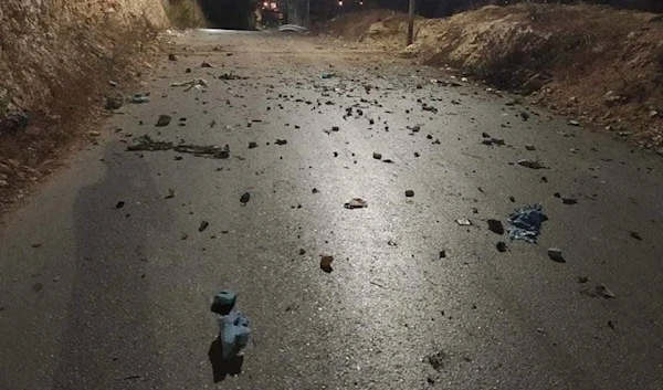 Remnants of the detonated IED in Nablus, August 31 2023 (social media)