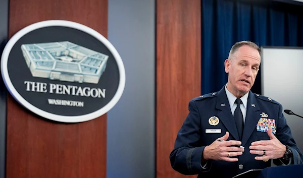 Pentagon spokesman Air Force Brig. Gen. Patrick Ryder speaks during a briefing at the Pentagon in Washington, Thursday, Aug. 24, 2023. (AP)