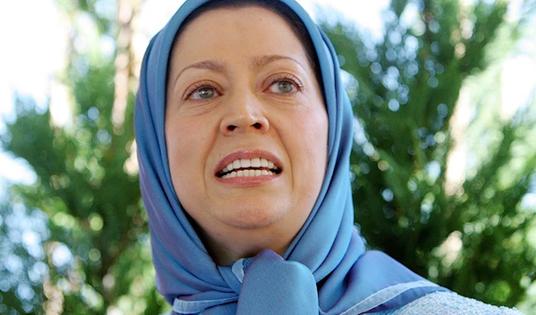 MKO terrorist Ringleader Rajavi  addresses Iranian opponents in Cergy, France, northwest of Paris, Saturday, June 18, 2005.