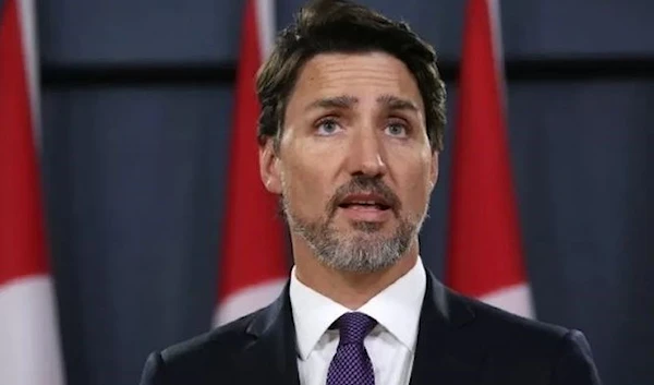 Prime Minister Justin Trudeau speaking at a news conference. (AFP)