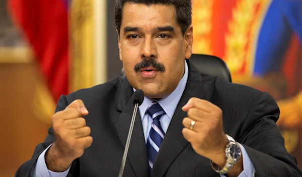 Venezuela's President Nicolas Maduro speaks during a press conference at the Miraflores presidential palace in Caracas, Venezuela, Tuesday, May 17, 2016.  (AP)