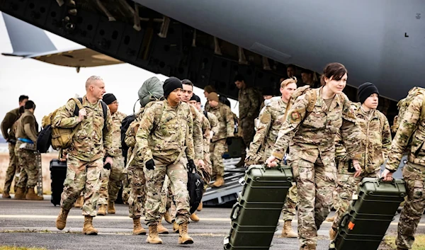 Soldiers of the XVIII Airborne Corps arrive in Wiesbaden, Germany, in support of NATO allies, Feb. 4, 2022. (US army)