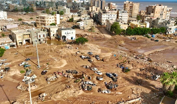 Damage caused by the floods in Derna. (AP)