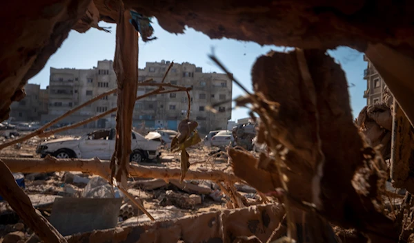 View of the destruction after the floods in Derna, Libya, Friday, Sept. 15, 2023. (AP)